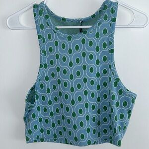Zara Blue & Green Crop Top